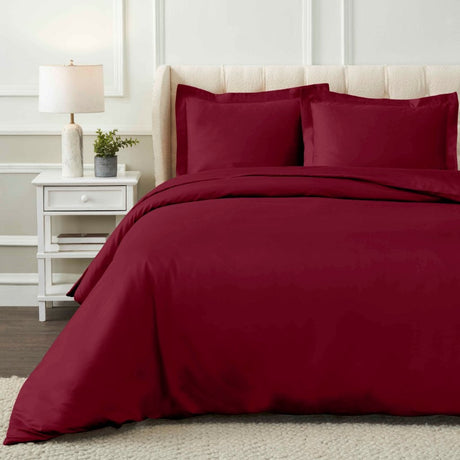 1200 Thread Count Egyptian Cotton Solid Duvet Cover Set - Egyptian Cotton Duvet Cover Set by Superior