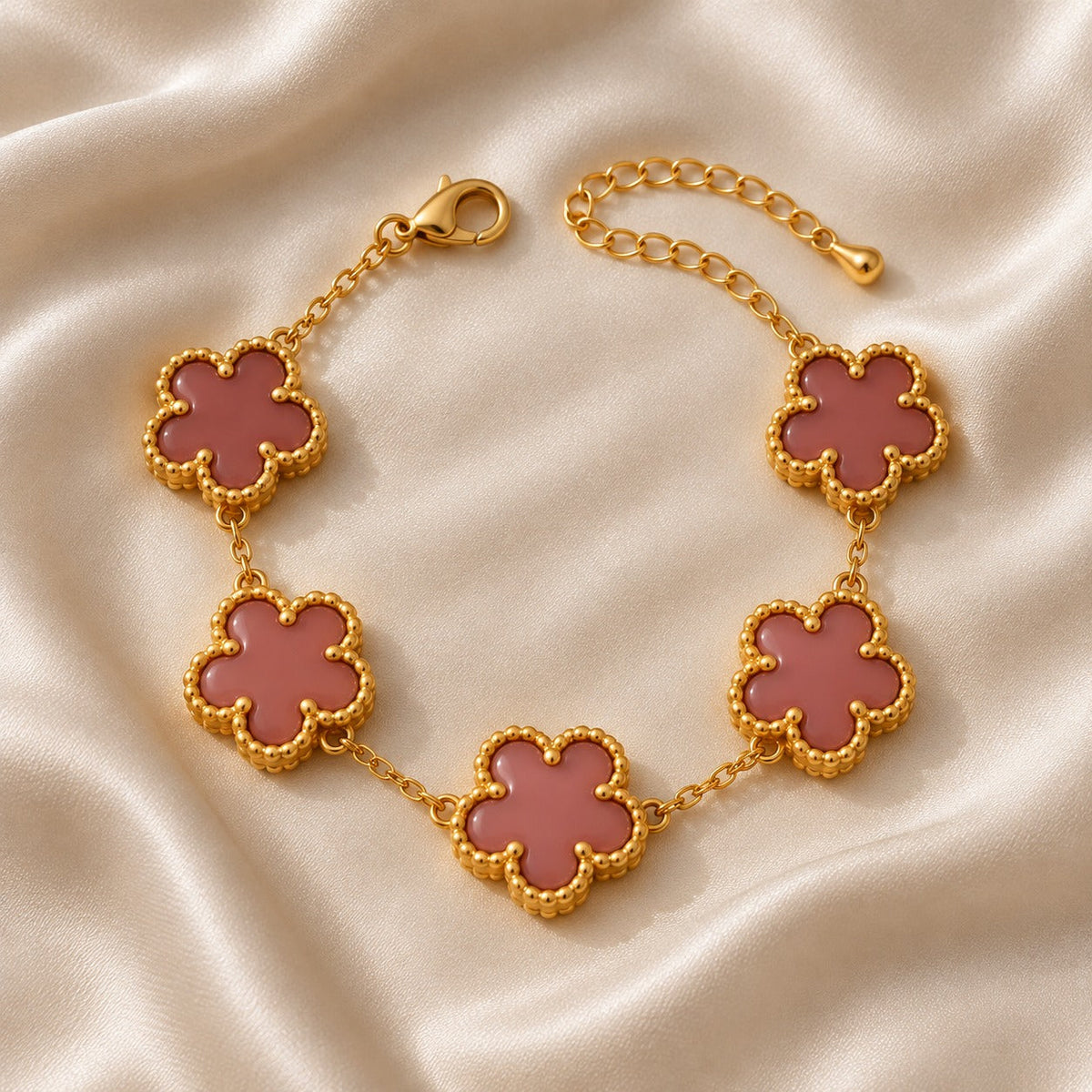 Title: 18k Gold Plated Bloom Line Bracelet