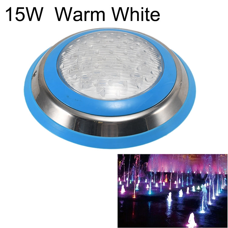 15W LED Pool Light IP68 Waterproof Stainless Steel Underwater Wall Mounted Light