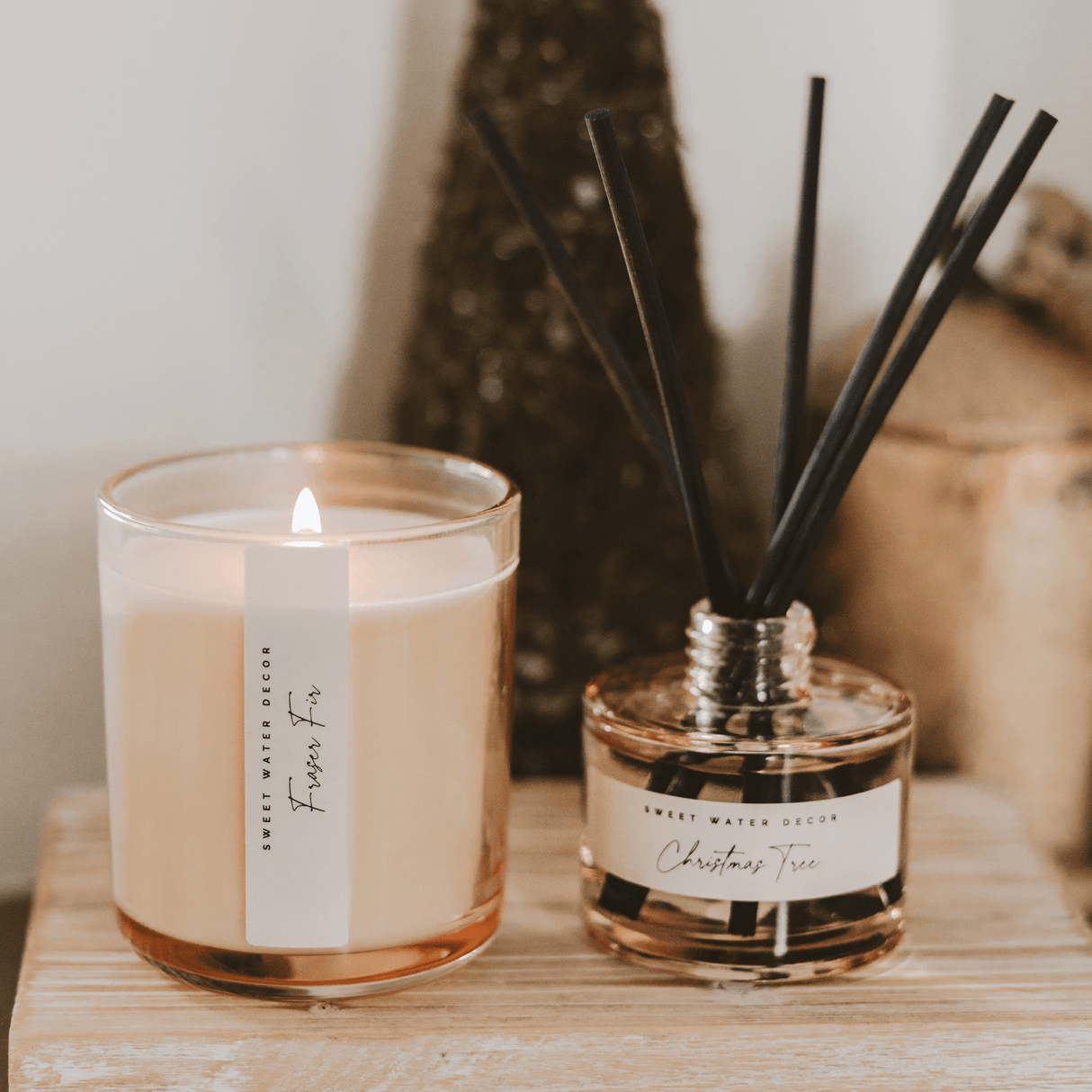 Fraser Fir Soy Candle - Tinted Glass Jar - 12 oz