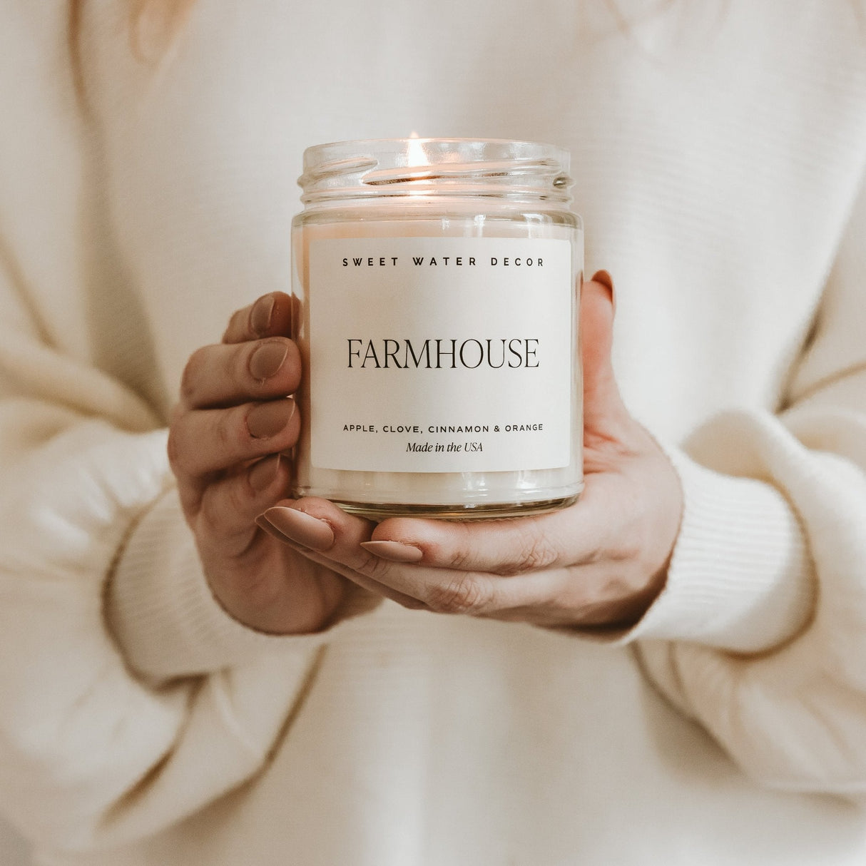 Farmhouse Soy Candle - Clear Jar - 9 oz