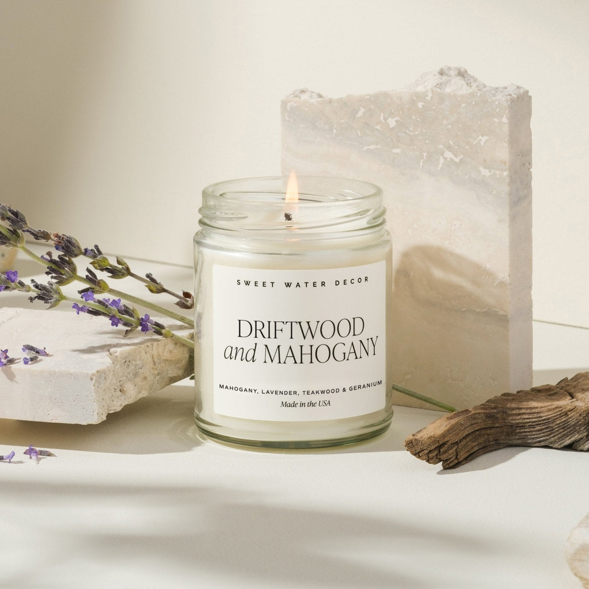 Driftwood-and-Mahogany-Soy-Candle-Clear-Jar-9-oz-Candles
