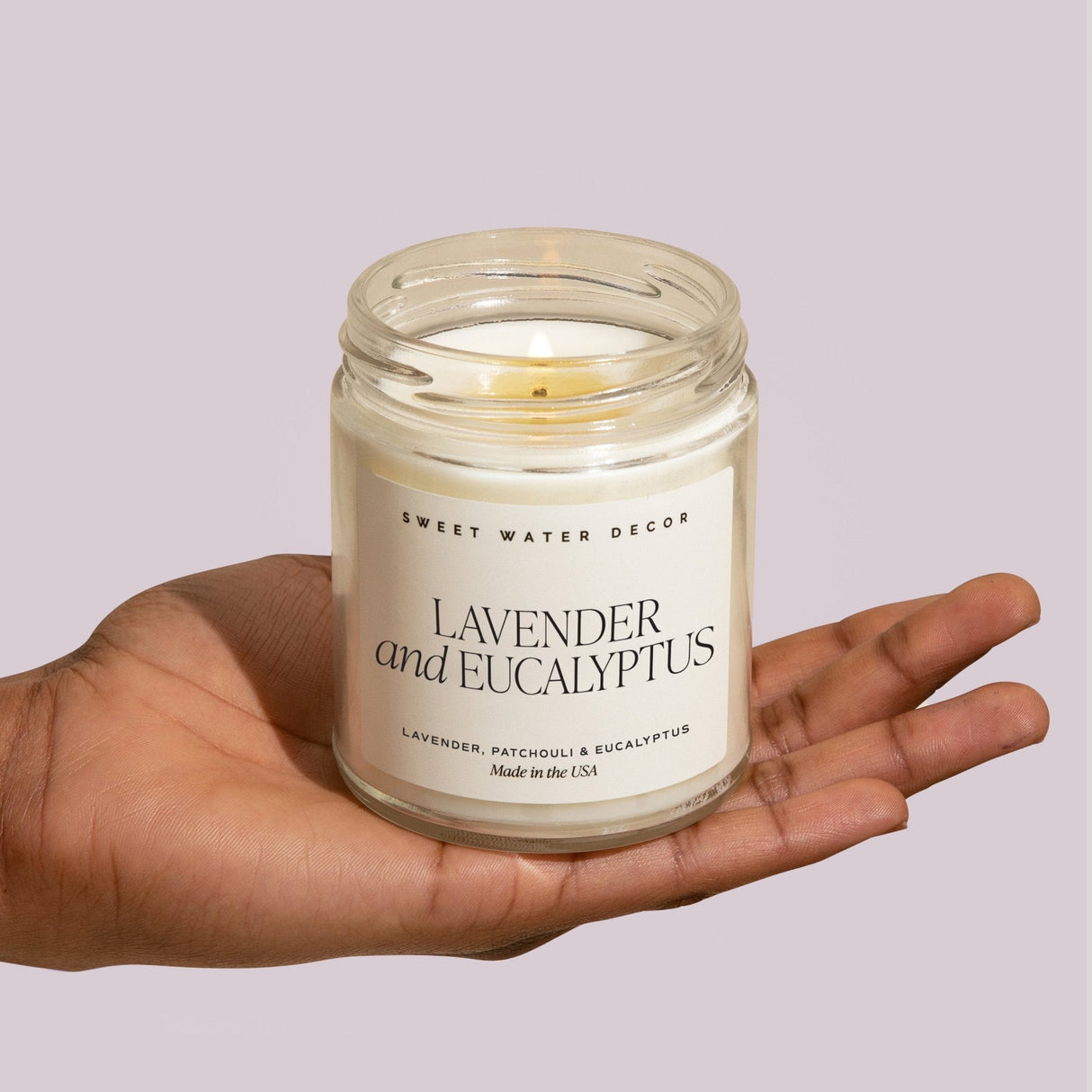 Lavender-and-Eucalyptus-Soy-Candle-Clear-Jar-9-oz-Candles