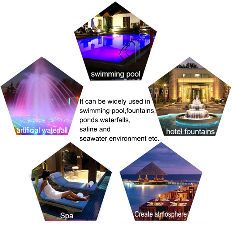 15W LED Pool Light IP68 Waterproof Stainless Steel Underwater Wall Mounted Light