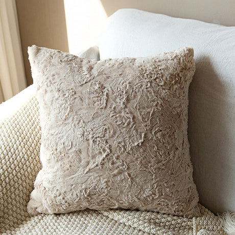 Pack of 2 Double sides furry throw pillow case and insert great to snuggle