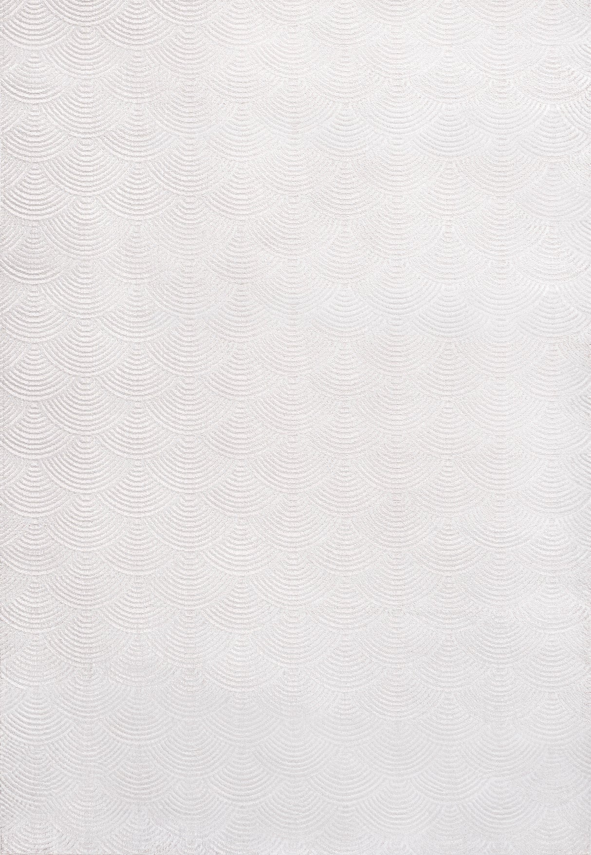 Porter Geometric Art Deco Fan Pattern High-Low Area Rug