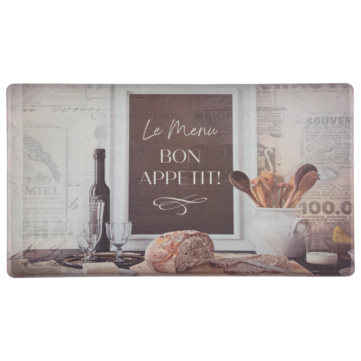 Anti-Fatigue Kitchen Mat 'Bon Apetit' - 2 Sizes