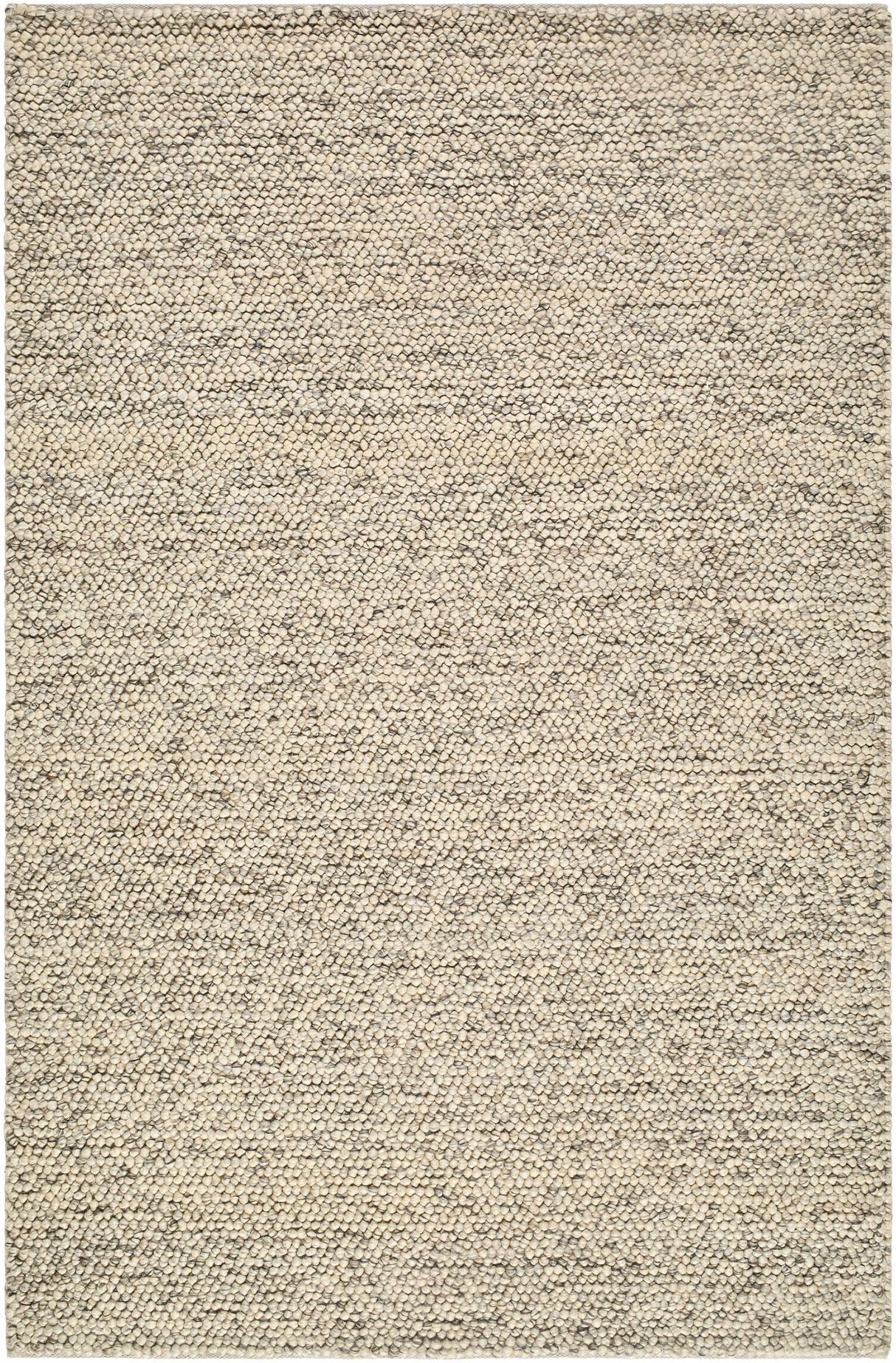 Clayne Beige & Charcoal Premium Wool Area Rug