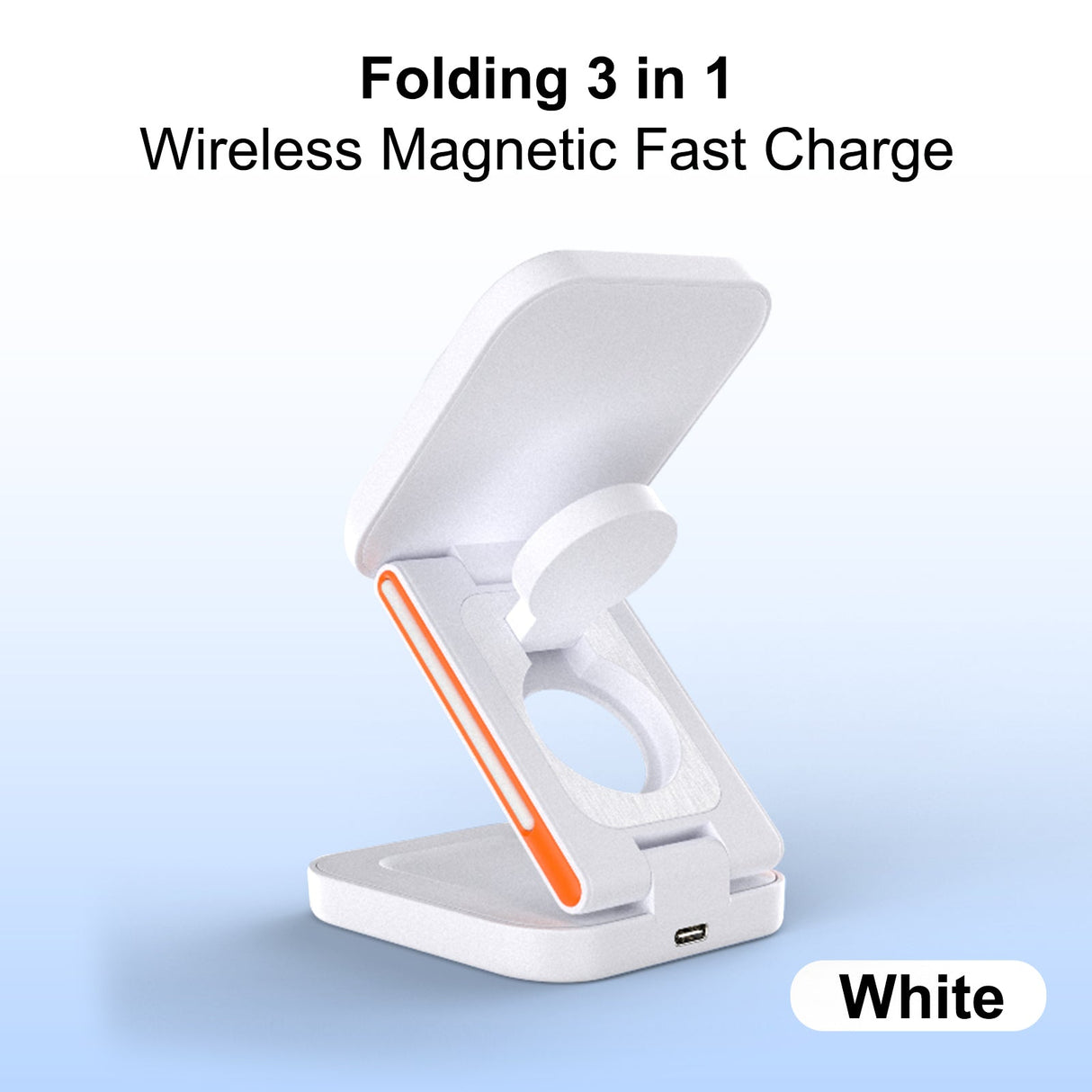 FlexiTrip Foldable Wireless Charger – Compact, Fast Charging, Portable Design for iPhone, Android, and Qi-Enabled Devices