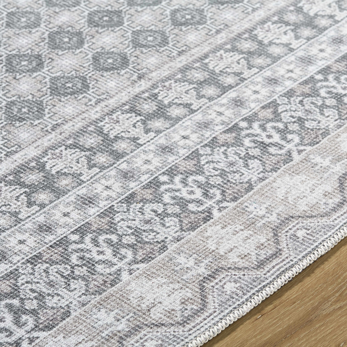 Rainier Gray Washable Rug | Our PNW Home X Livabliss