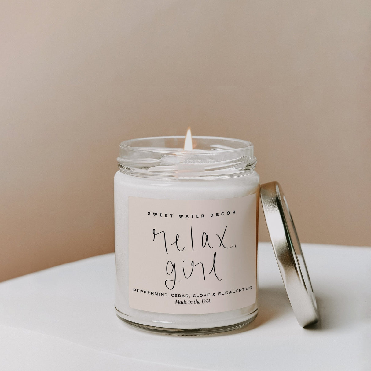 Relax,-Girl-Soy-Candle-Clear-Jar-9-oz-(Relaxation)-Candles