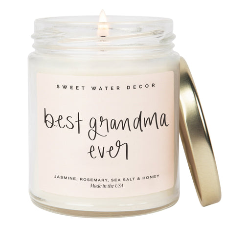 Best-Grandma-Ever-Soy-Candle-Clear-Jar-9-oz-(Wildflowers-and-Salt)-Candles