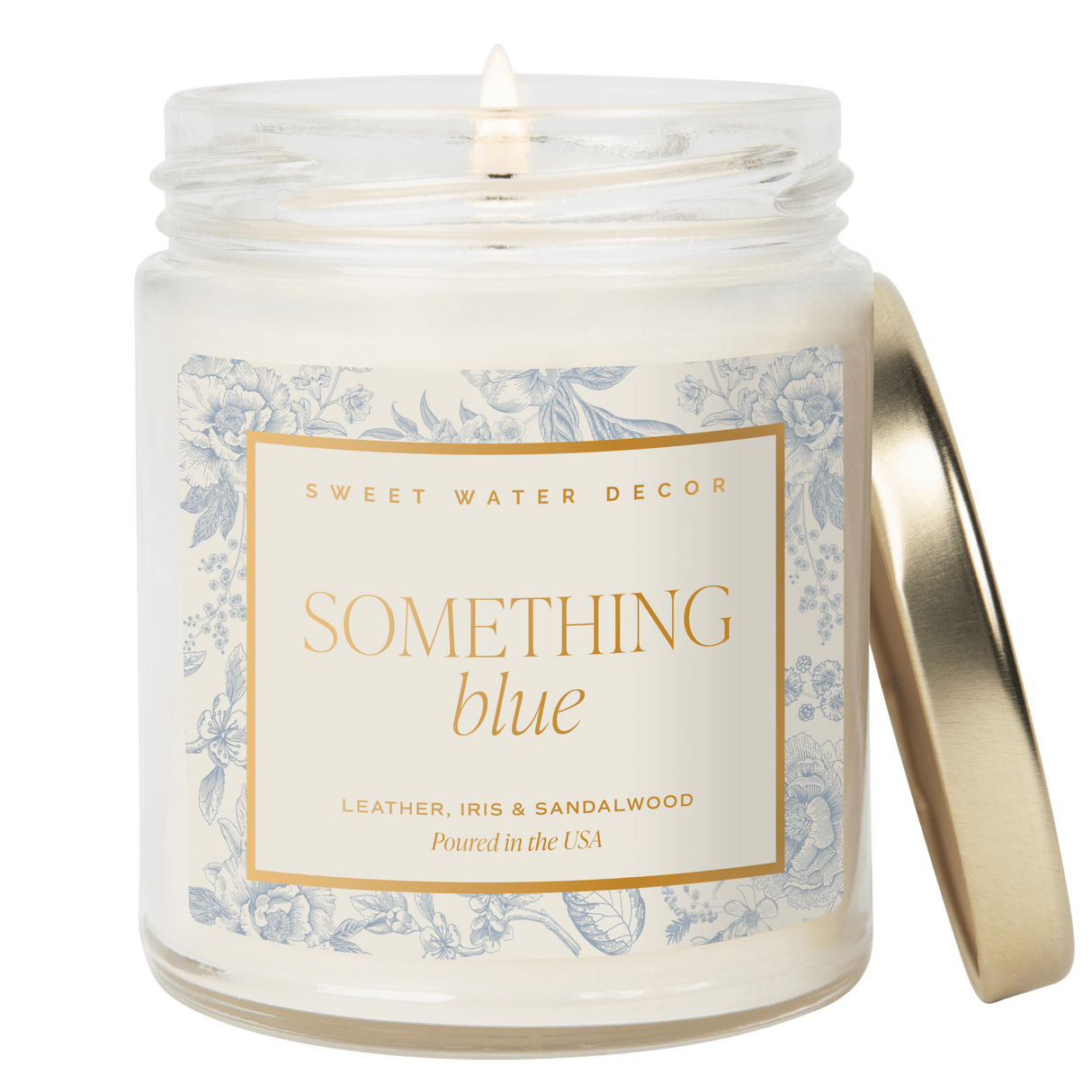Something Blue Soy Candle - Clear Jar - 9 oz