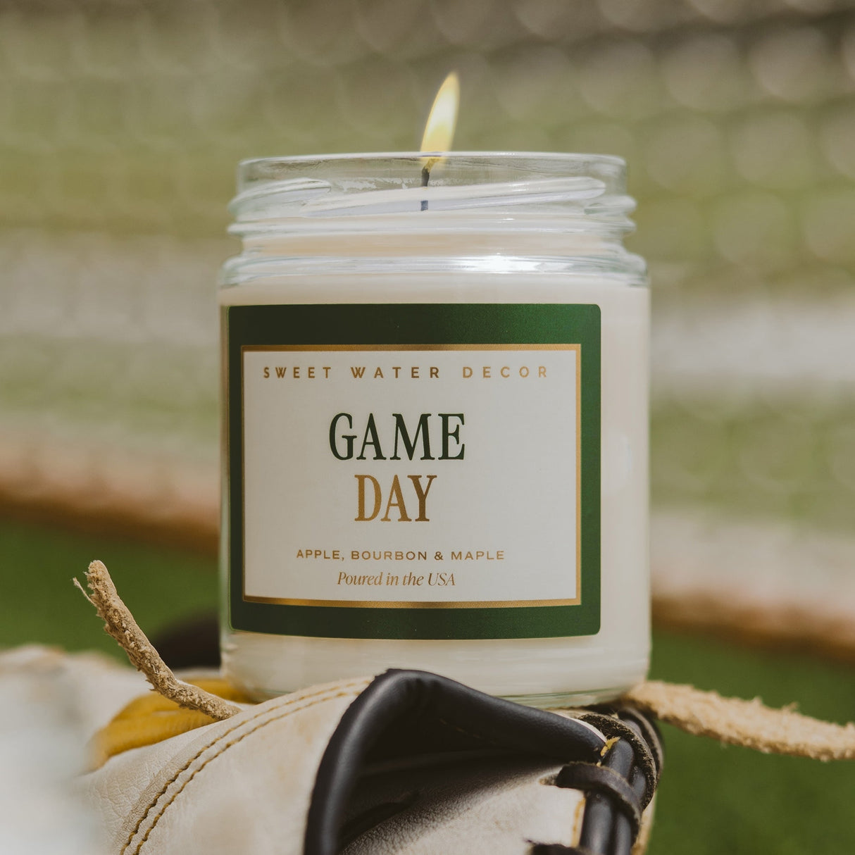 Game Day Green Soy Candle - Clear Jar - 9 oz