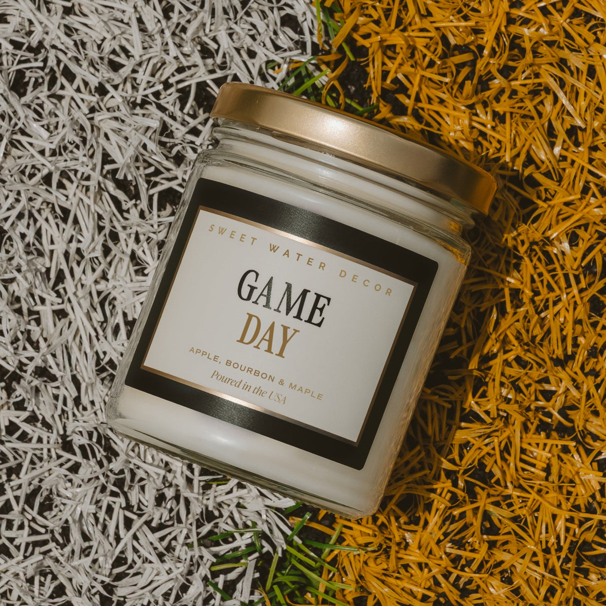 Game Day Black Soy Candle - Clear Jar - 9 oz