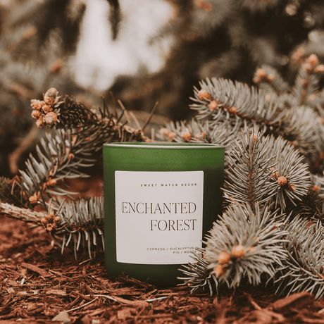 Enchanted-Forest-Soy-Candle-Green-Matte-Jar-15-oz-(Cypress-and-Fig)-Candles