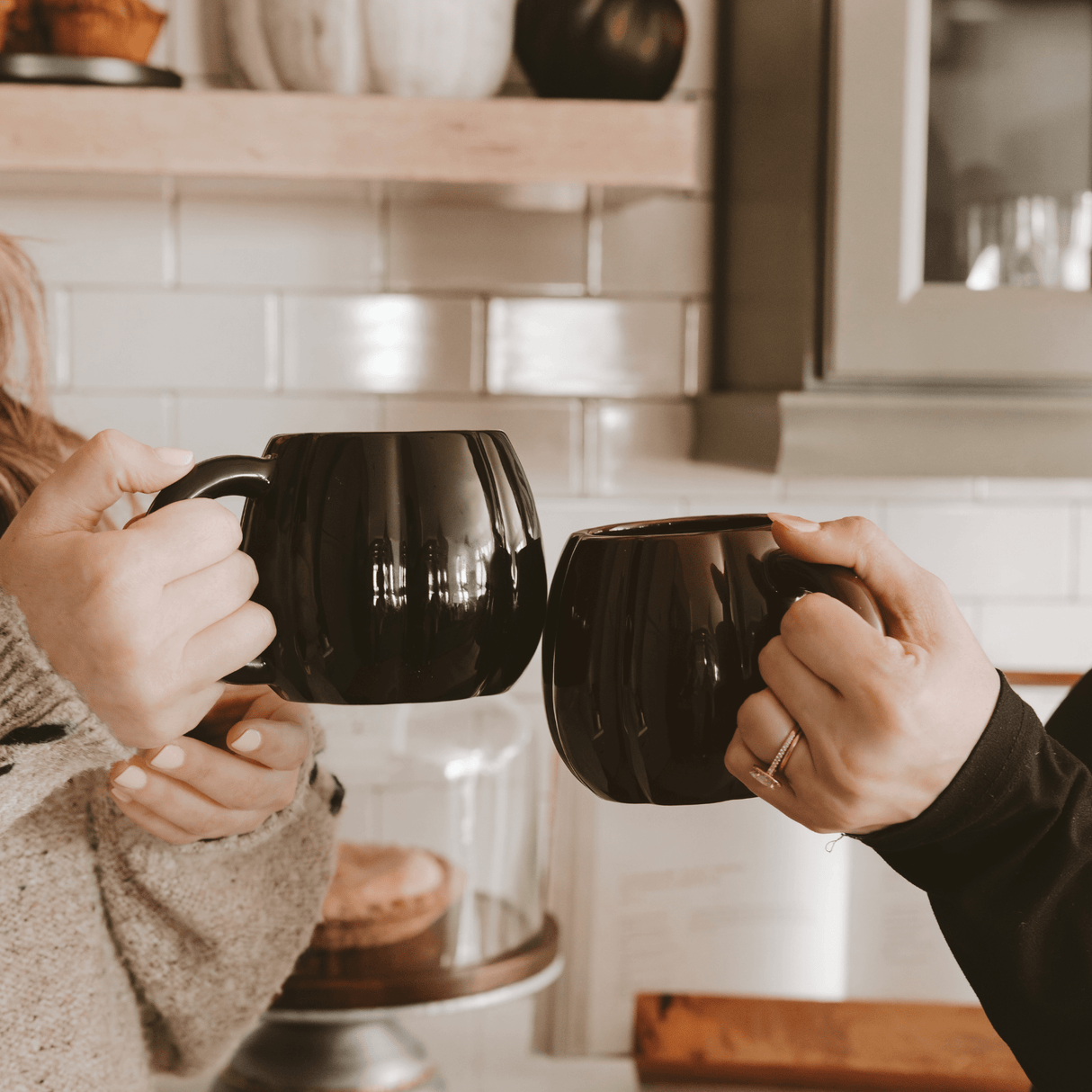 Black Pumpkin 19 oz Figural Coffee Mug
