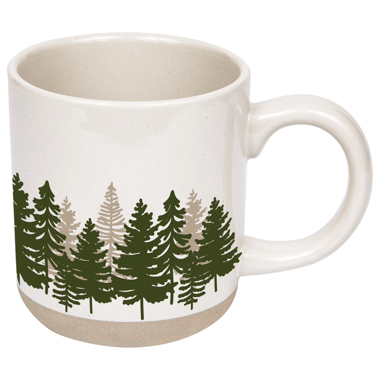 Forest 14 oz Cream Stoneware Coffee Mug
