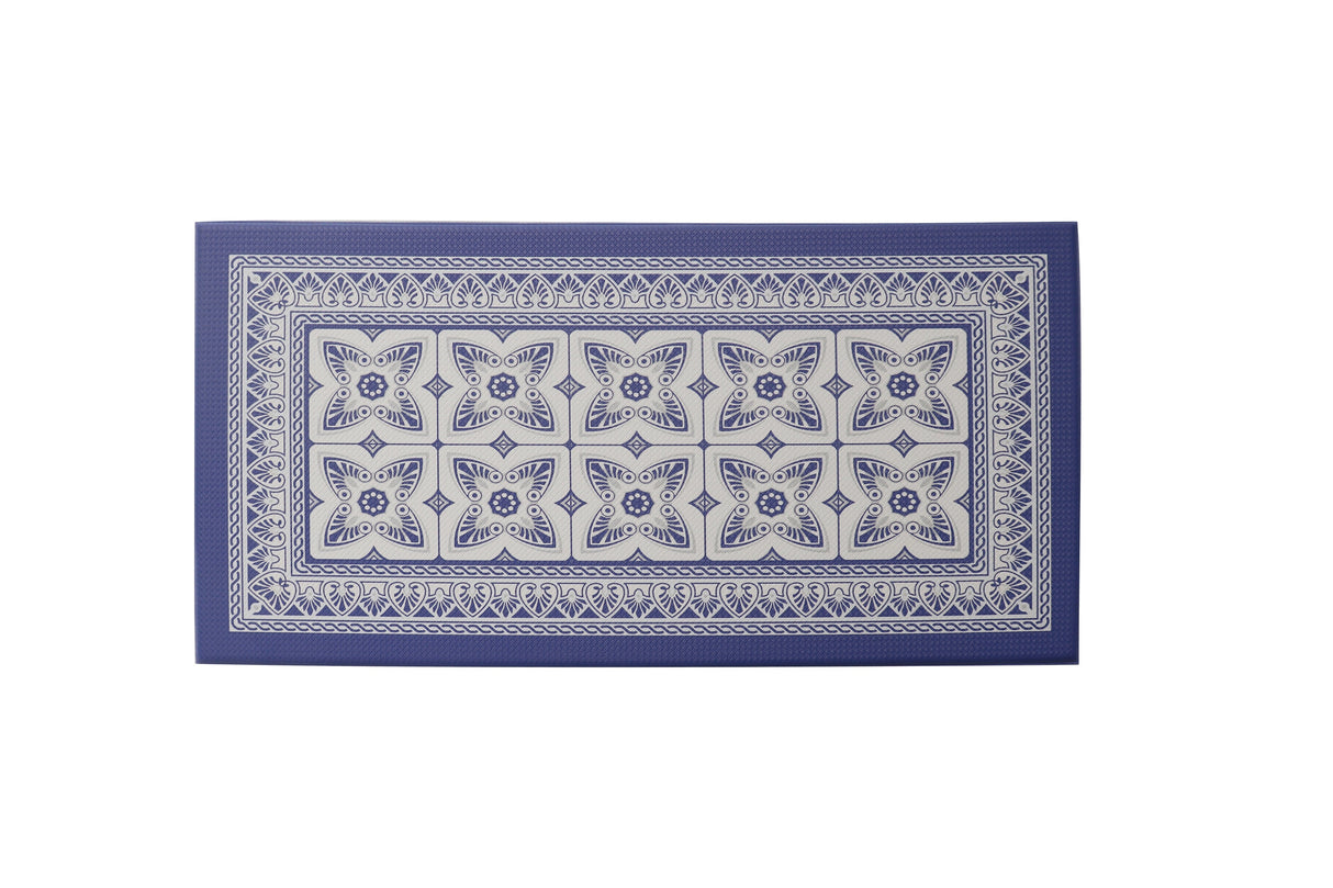 20" X 39" Blue Geo Anti-Fatigue Mat
