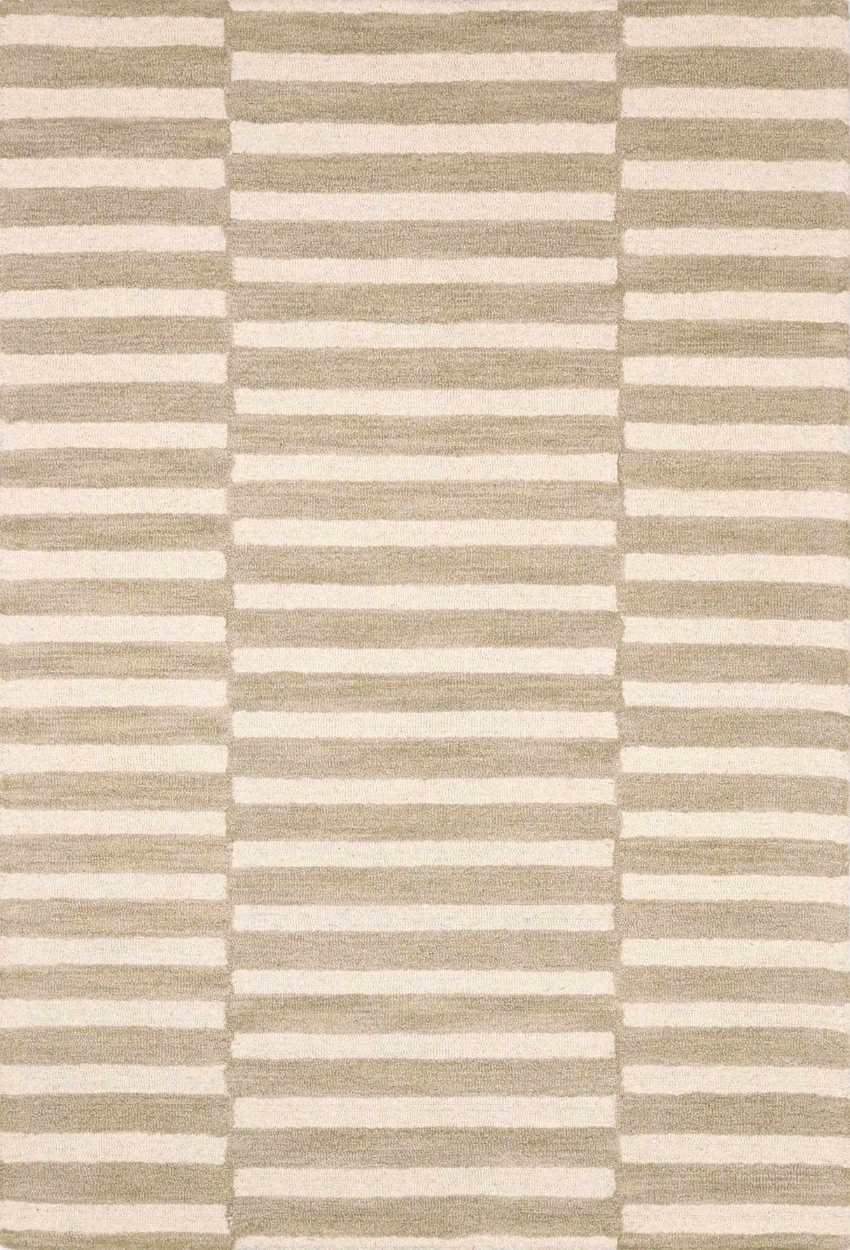 Idaho Broken-Striped Beige Area Rug