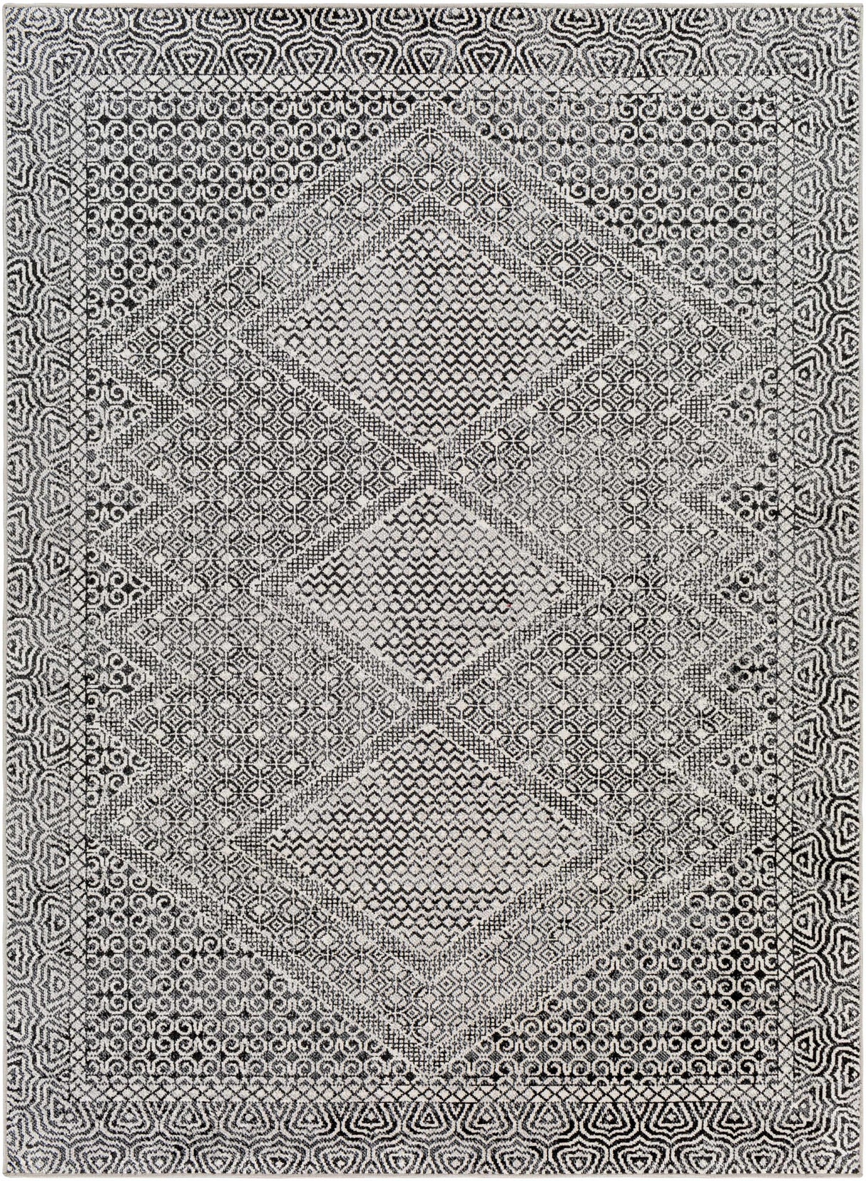 Coledale Black & White Washable Rug - Clearance