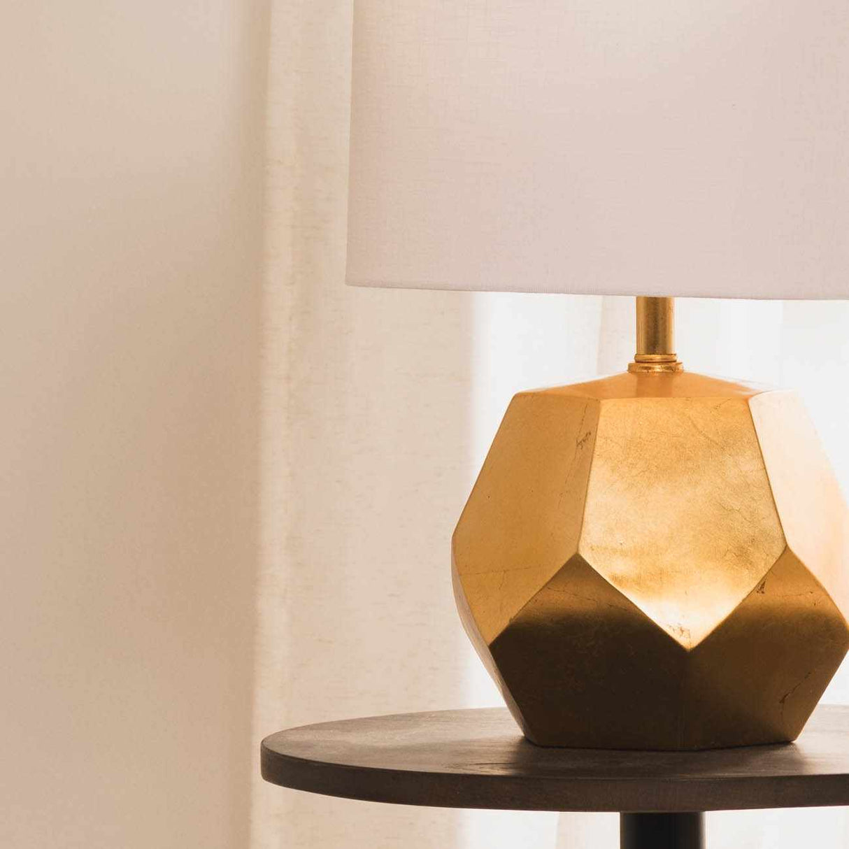 Coleford Gold Geometric Table Lamp
