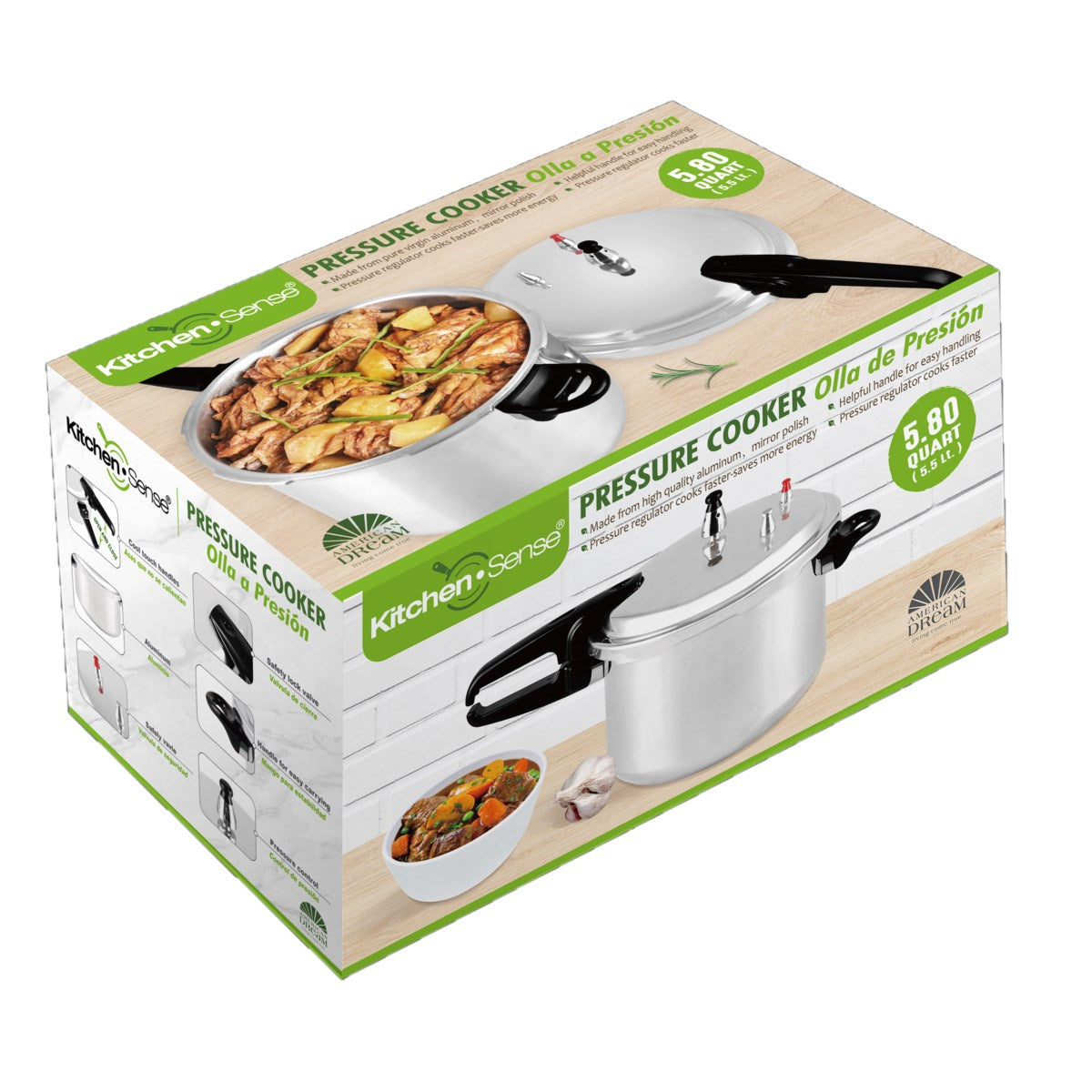 Aluminum Pressure Cookers (4, 5, 7, 9 or 11 Liter)