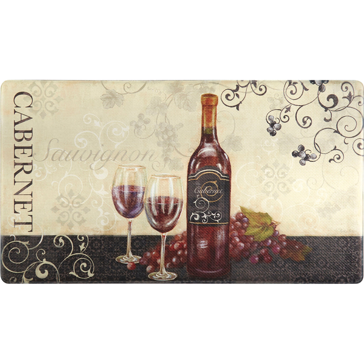 Oversized 20"x36" Feel at Ease Anti-Fatigue Kitchen Mat (Cabarnet)