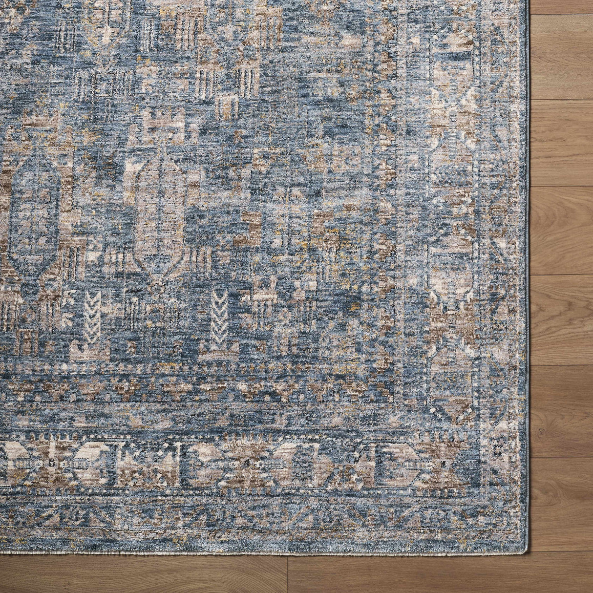 Mirabel Denim Blue Traditional Rug