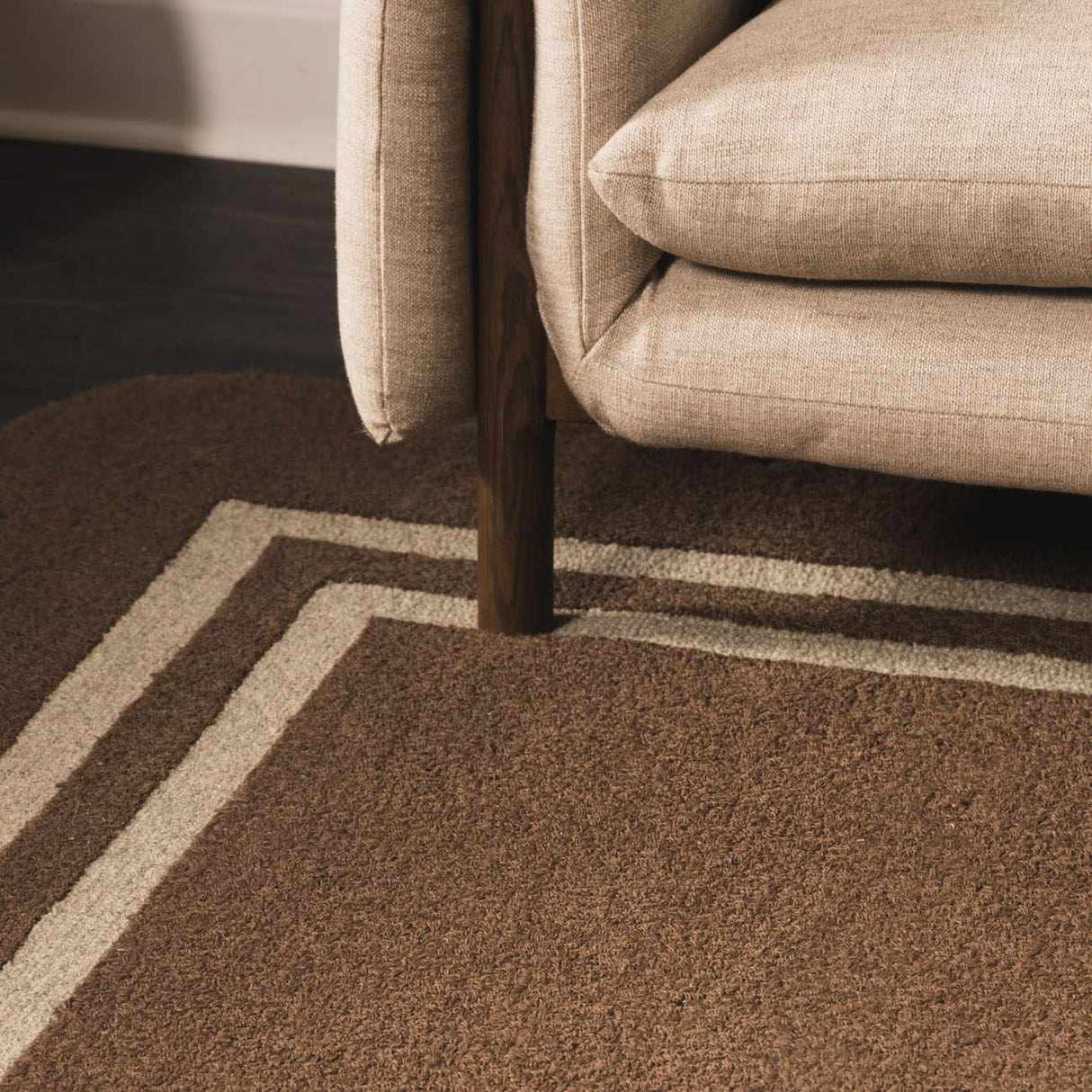 Chogan Chocolate Brown Area Rug