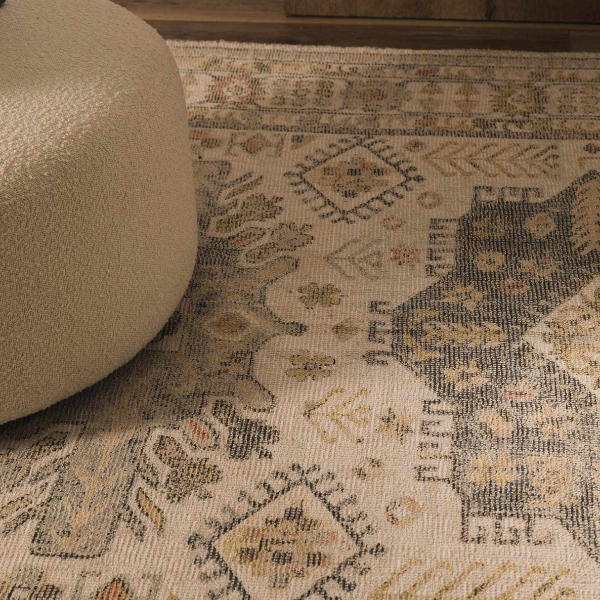 Chaela Ivory & Olive Area Rug