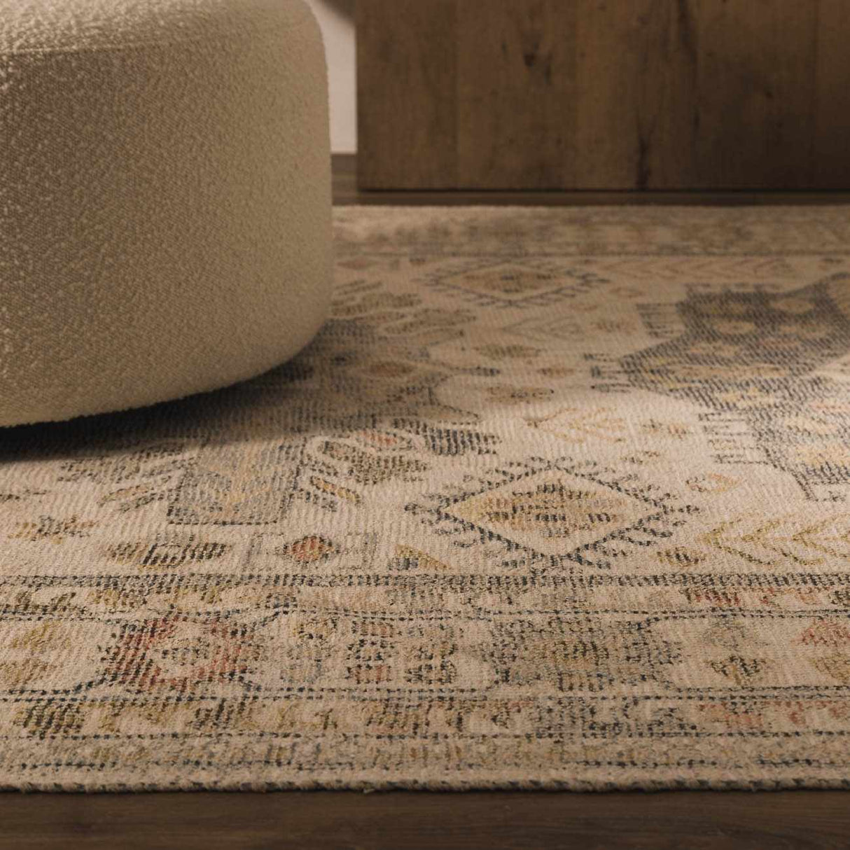 Chaela Ivory & Olive Area Rug
