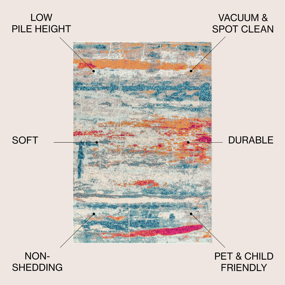 Contemporary POP Modern Abstract Area Rug