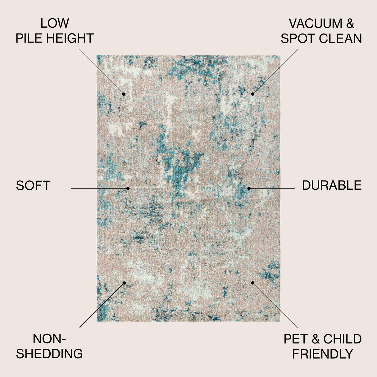 Contemporary POP Modern Abstract Vintage Area Rug