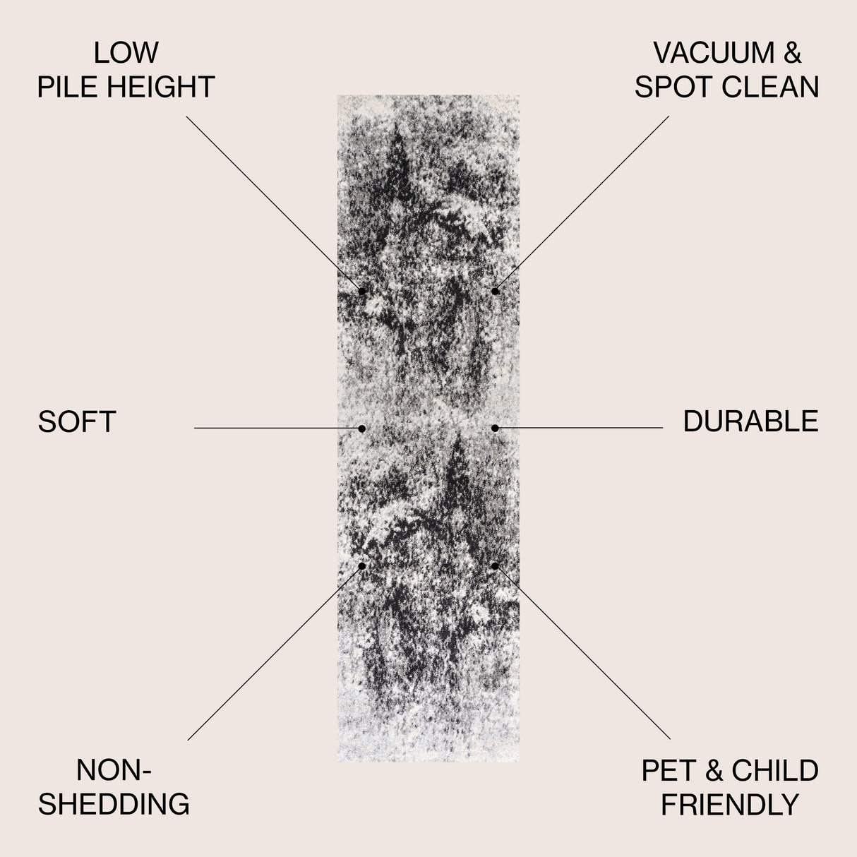 Dune Modern Abstract Runner Rug