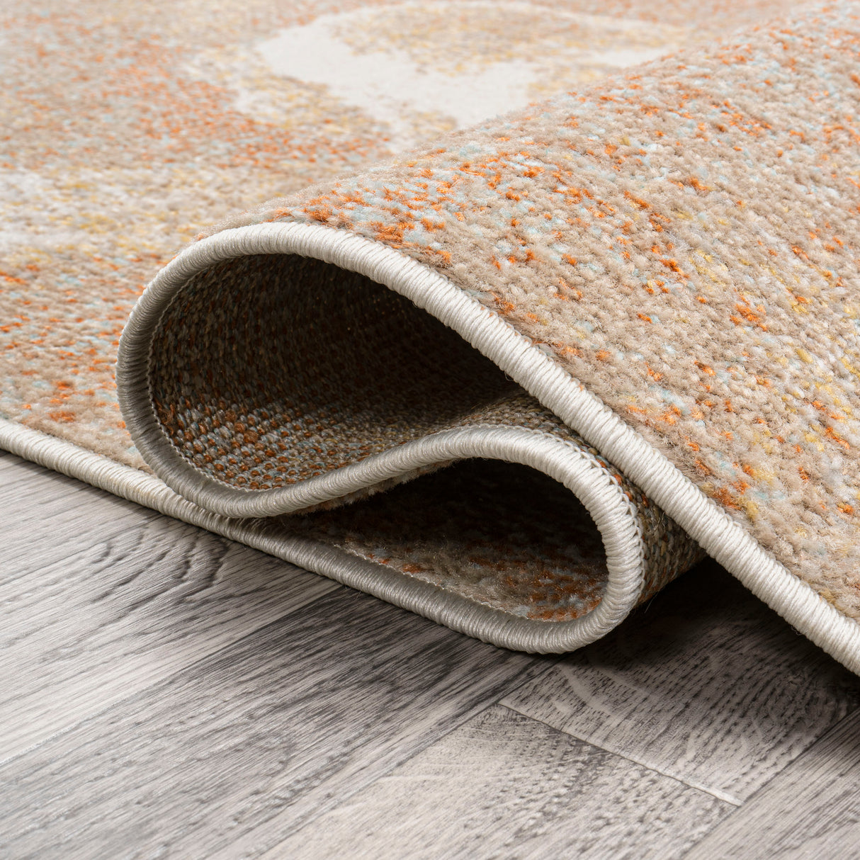 Petalo Abstract Two-Tone Modern Runner Rug