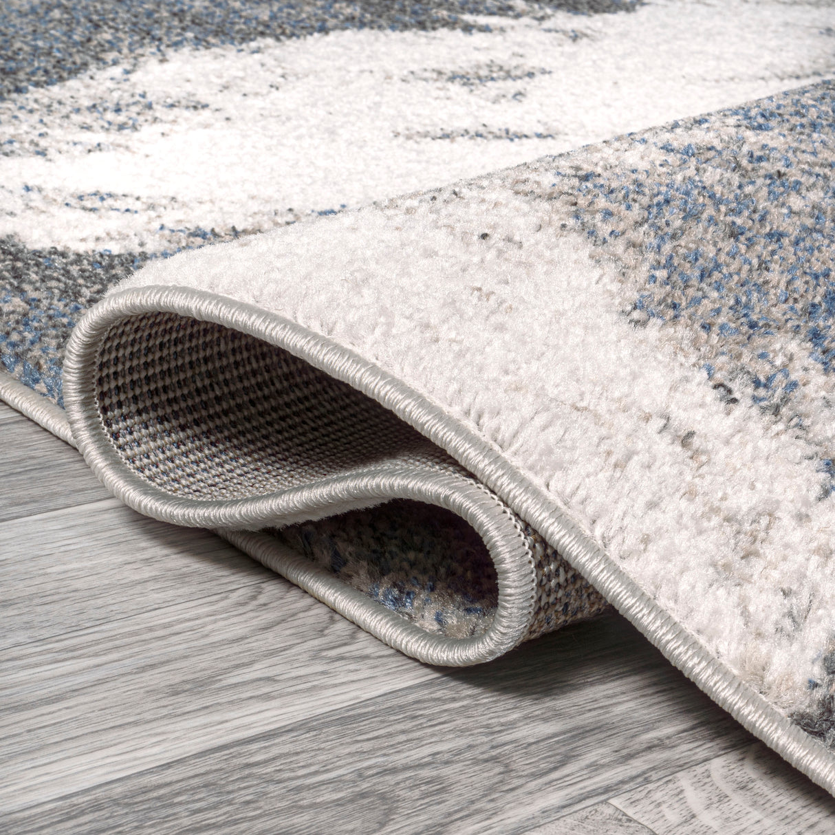 Petalo Abstract Two-Tone Modern Runner Rug