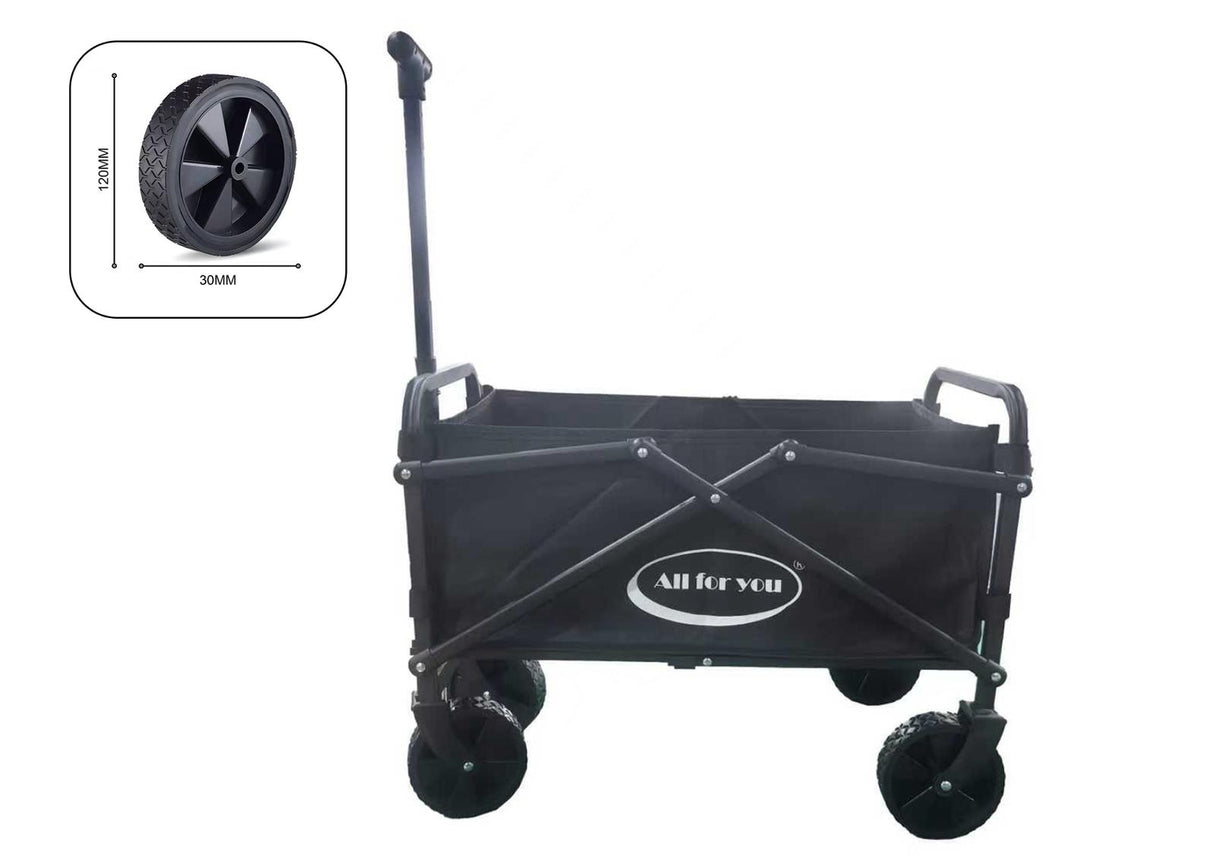Collapsible Wagon Cart with Wheels Foldable - Folding Utility Heavy Duty Wagon