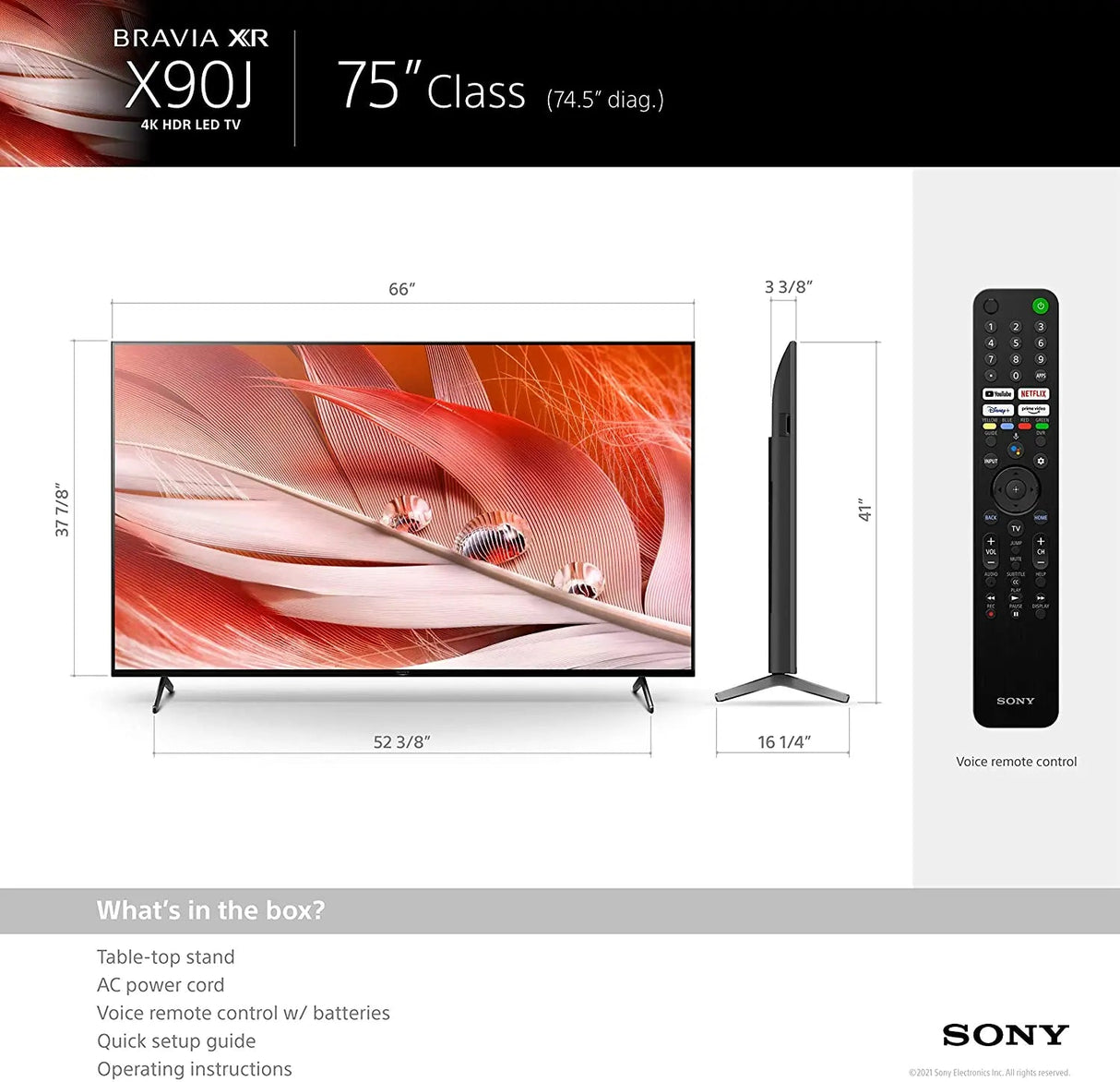 Certified Refurbished - Sony - 75" Class BRAVIA XR X90J Series LED 4K UHD Smart Google TV
