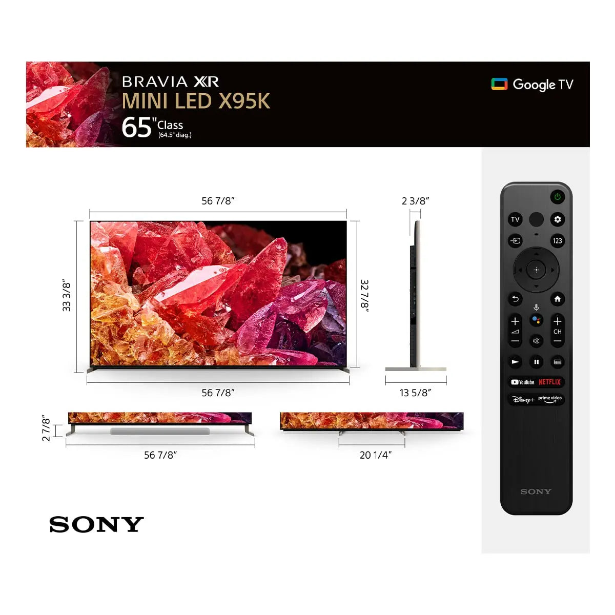 Certified Refurbished - Sony - 75" Class BRAVIA XR X95K 4K HDR Mini LED Google TV
