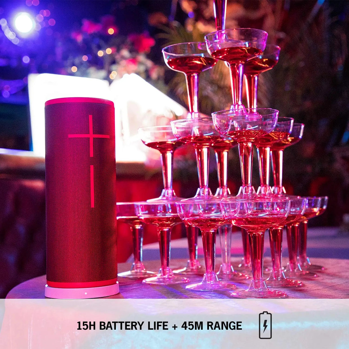 Certified Refurbished - Ultimate Ears - BOOM 3 Wireless Bluetooth Speaker - Sunset Red - 984-001352