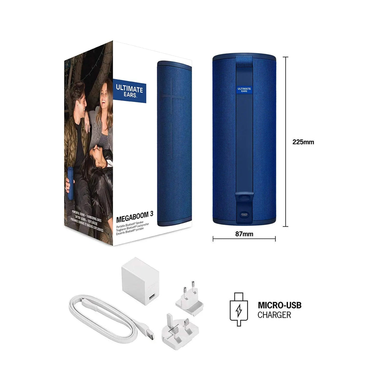 Certified Refurbished - Ultimate Ears MEGABOOM 3 Portable Wireless Bluetooth Speaker - 984-001392
