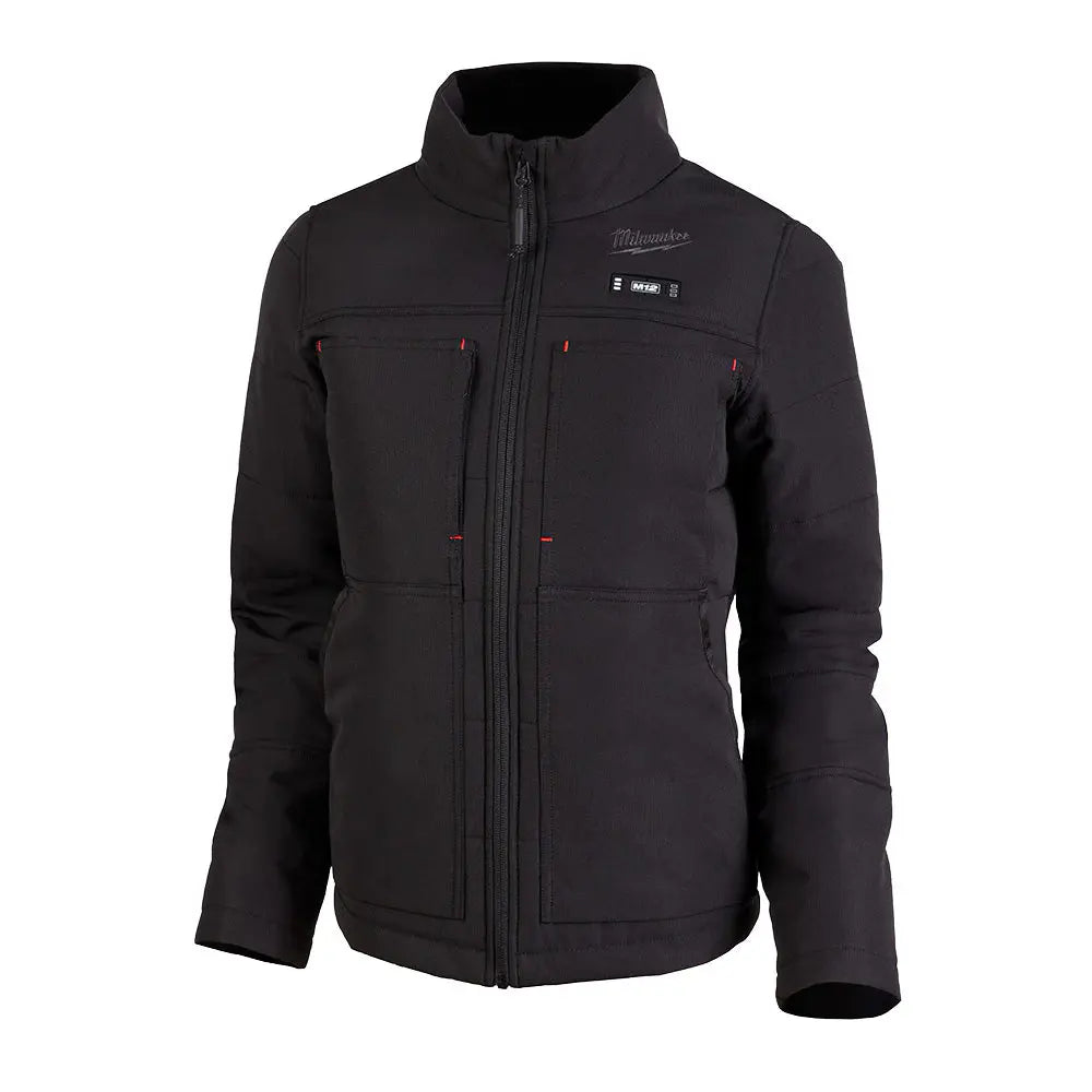 Open Box - Milwaukee Tool Women's Small M12 12V Li-Ion Cordless AXIS Black Heated Quilted Jacket Kit w/(1) 2Ah Battery/Charger