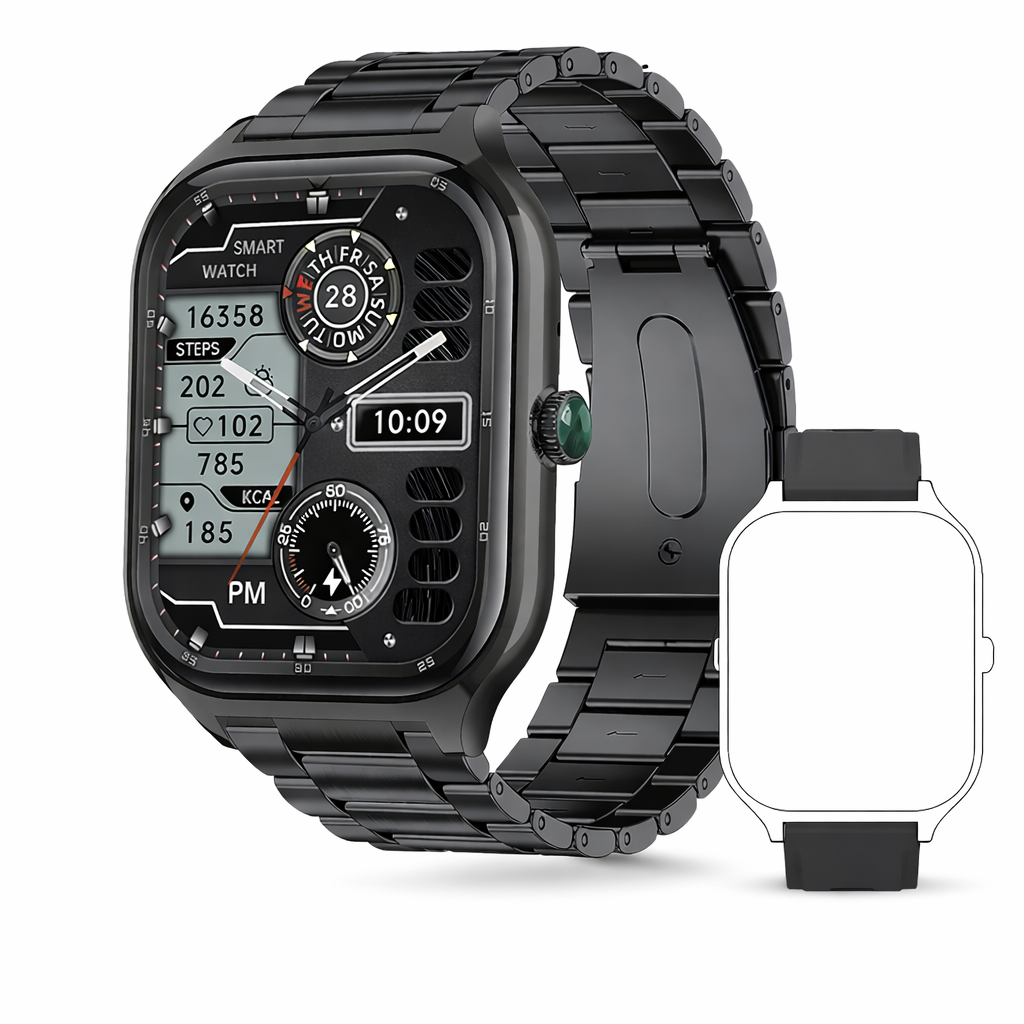 GPS Smart Watch for Men Women Fitness Heart Rate Monitor Bluetooth Call Tracker