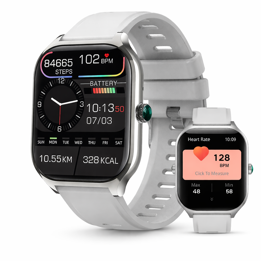 GPS Smart Watch for Men Women Fitness Heart Rate Monitor Bluetooth Call Tracker