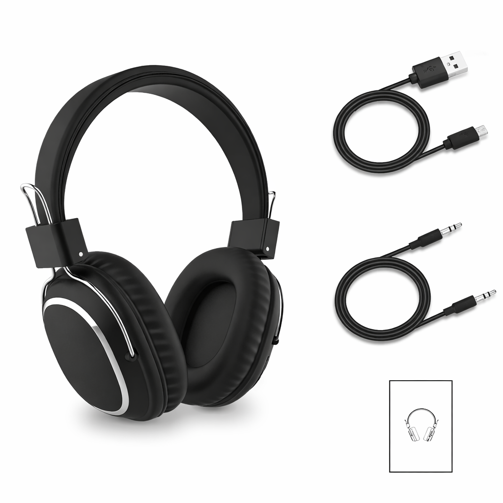 Foldable Wireless Bluetooth 5.3 Headphones with Mic Stereo Over Ear Wired Option