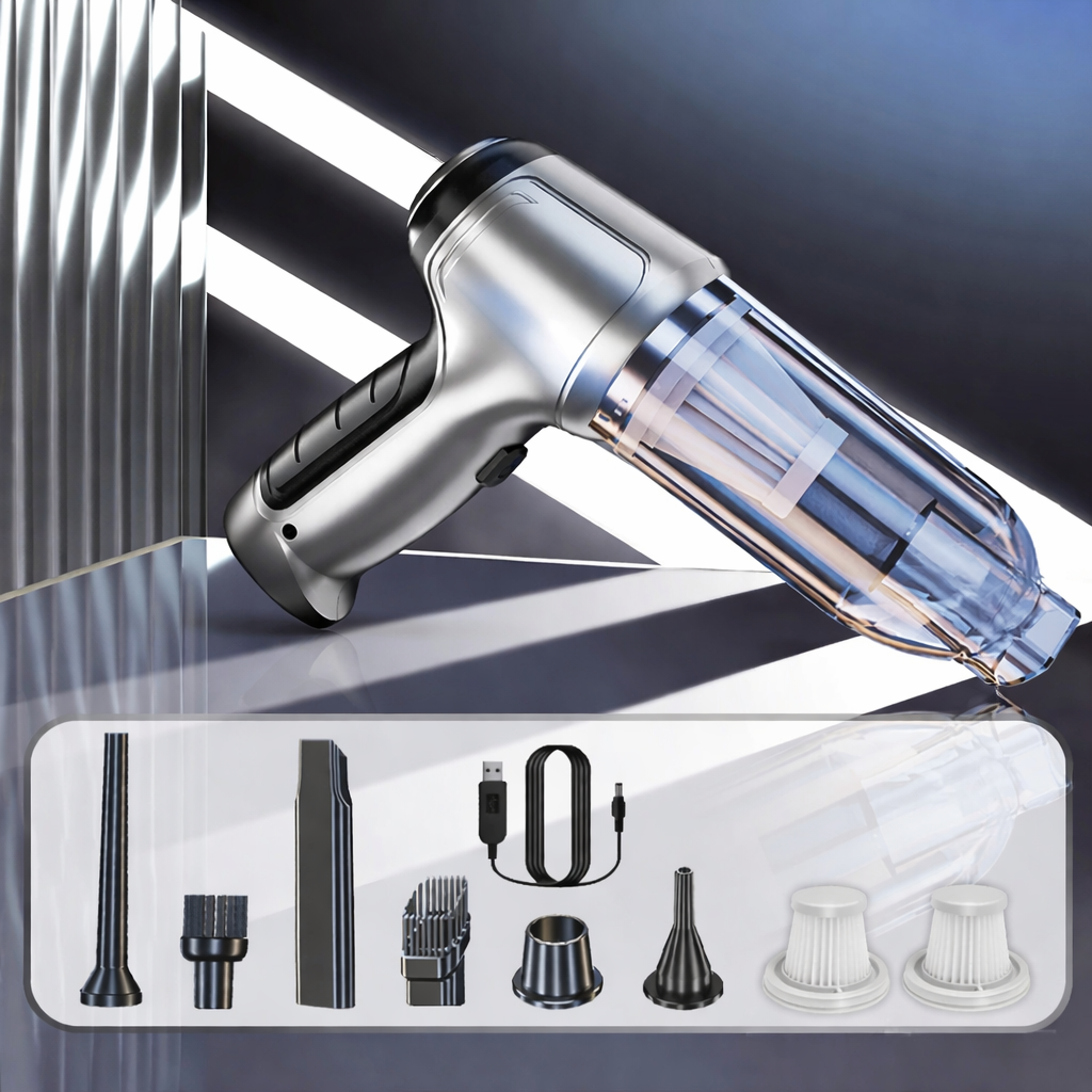 Car Handheld Vacuum Cleaner – 95000PA High Power Wireless Cordless Cleaner