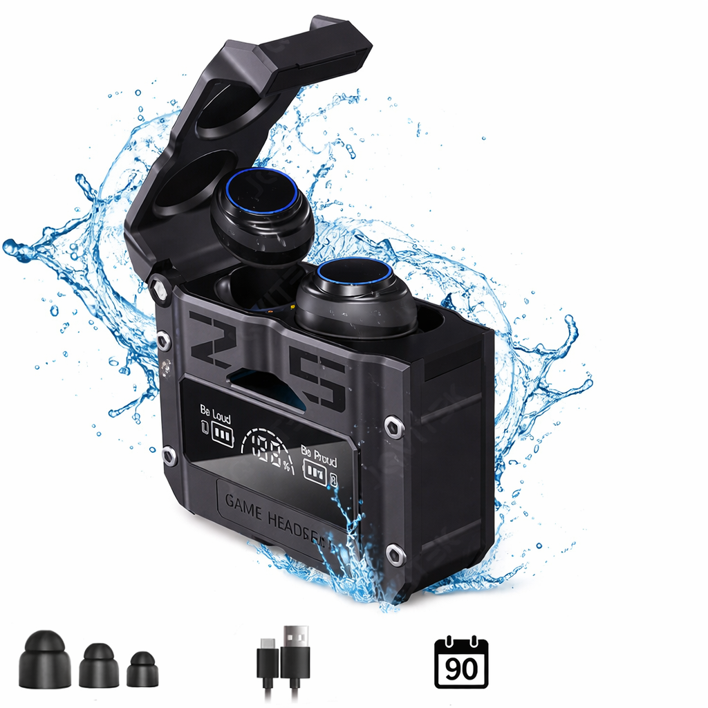 M25 TWS Bluetooth 5.3 Wireless Earbuds Touch Control LED Display Noise Cancelling