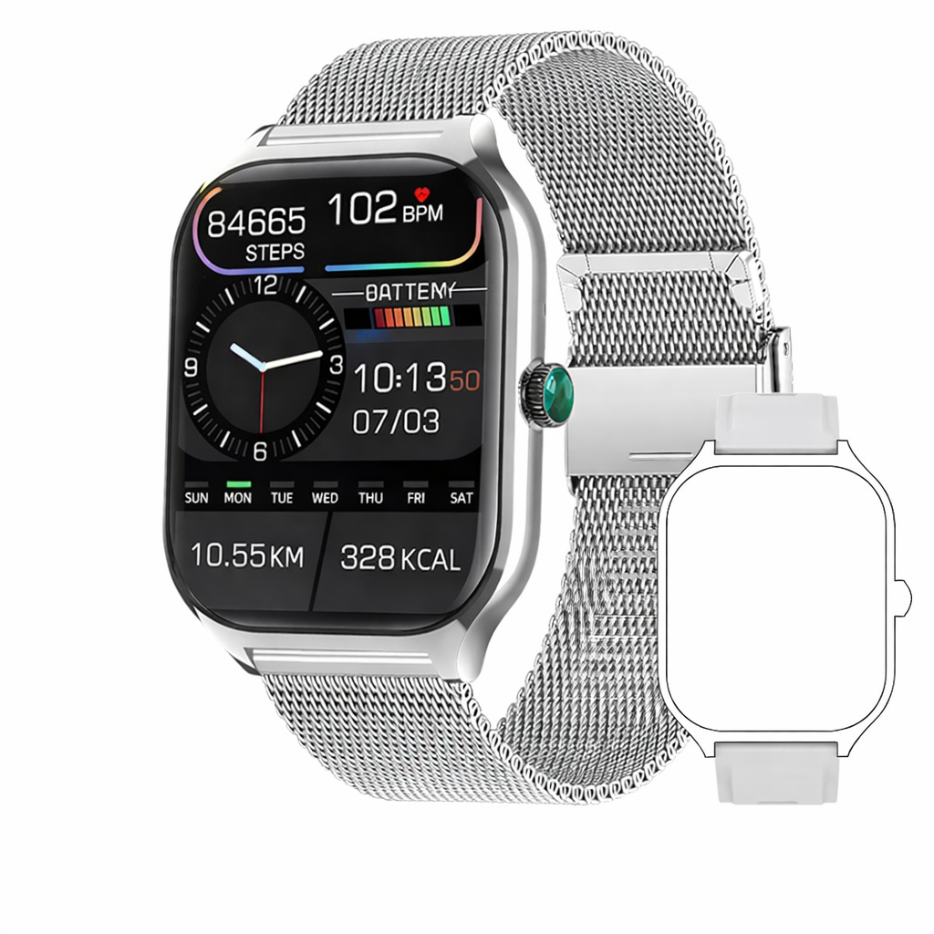 GPS Smart Watch for Men Women Fitness Heart Rate Monitor Bluetooth Call Tracker