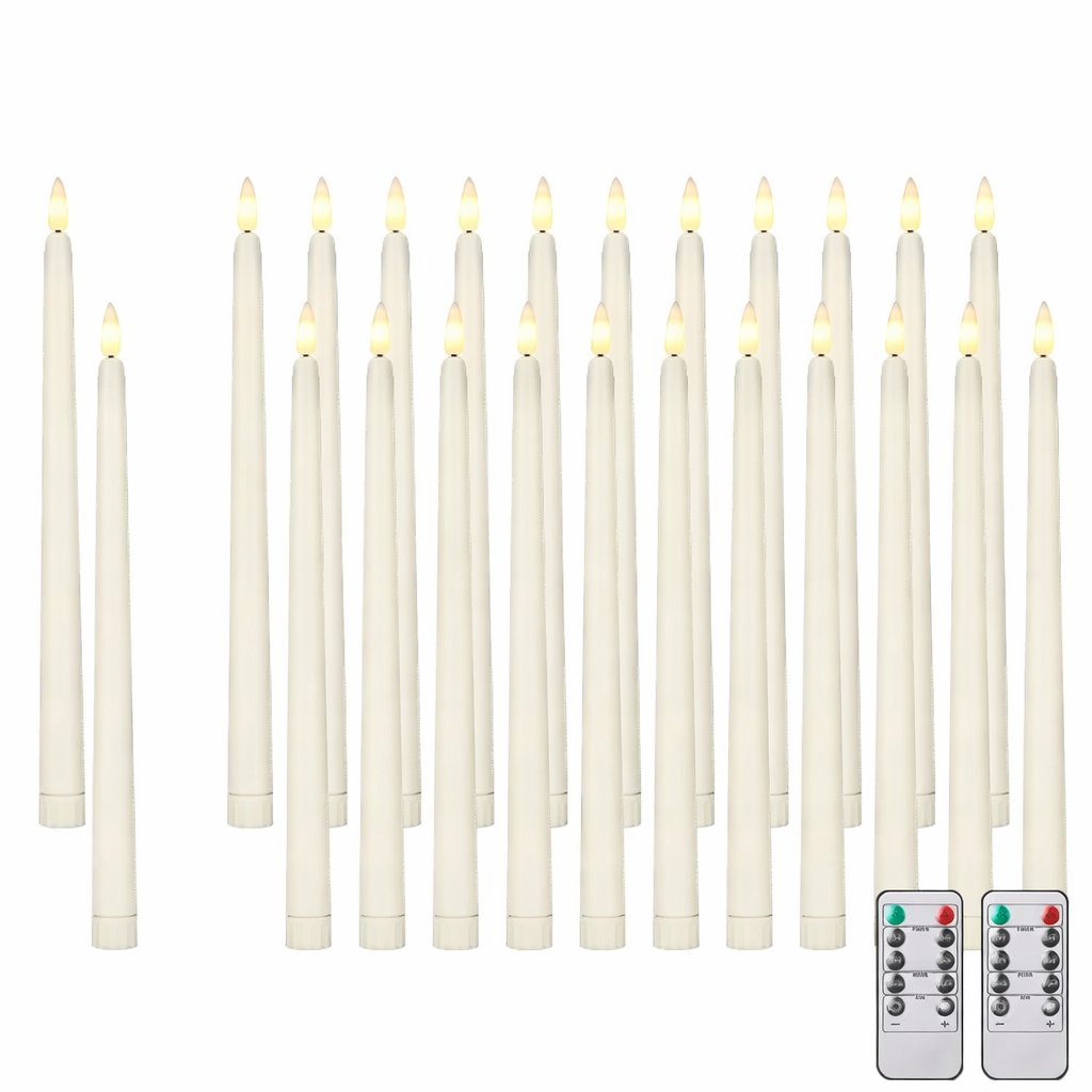 Flameless LED Taper Candles Battery Operated Flickering Set for Decor